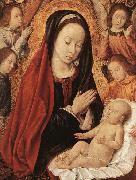 Master of Moulins Madonna and Child Adored by Angels painting